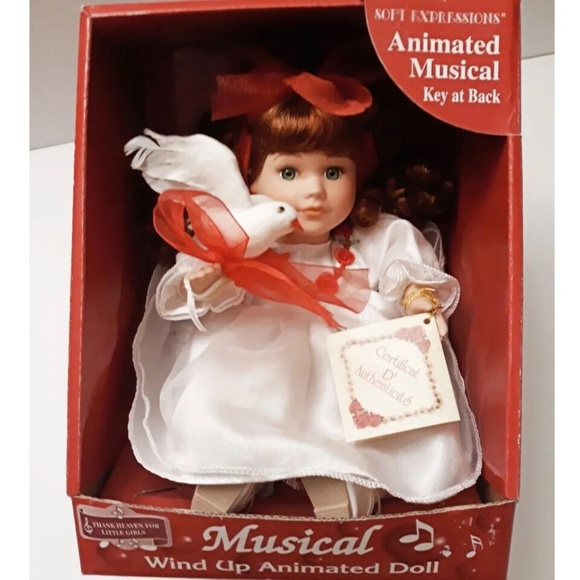 NIB Musical Porcelain Doll Animated "Thank Heaven for Little Girls" Collectible - Picture 2 of 7